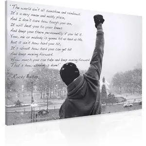 Hope Inspirational Canvas Print Motivational Quote Wall Art - Boxing Office & Gym Decor for Men Ready to Hang Framed Canvas Artwork For Walls- Inspirational Movie Quotes (30x20 Inch)