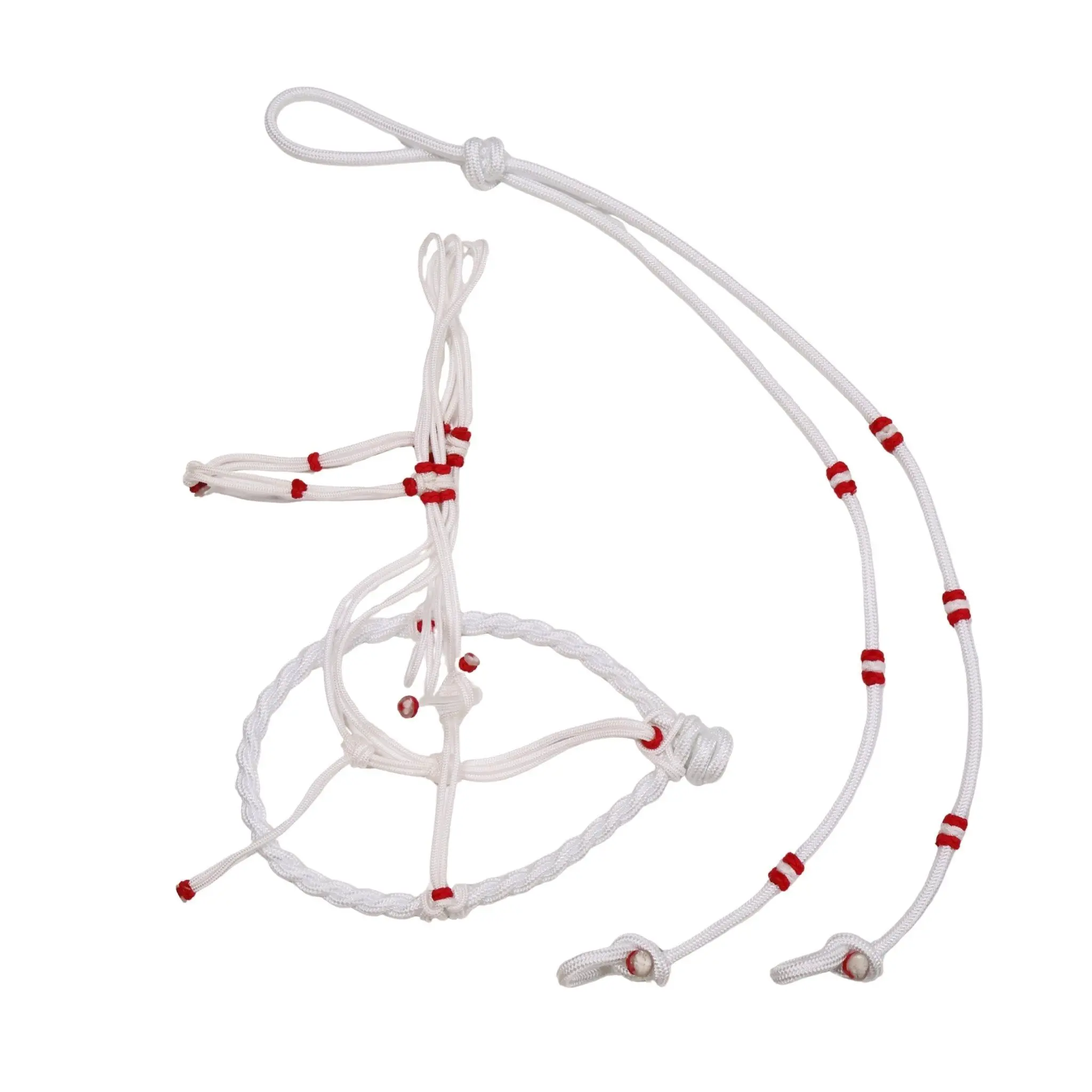 Charros White Halter Horse Bosal/Rienda Set