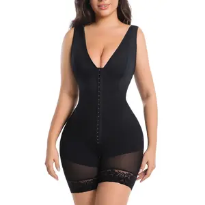 SEISSO Fajas Colombianas Shapewear for Women Tummy Control Full Shapewear Butt Lifter with Zipper Crotch
