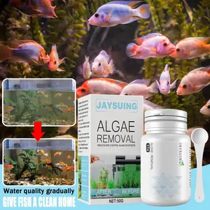 Jaysuing Algae and Moss Remover Green Water and Moss Removal Agent Fish Tank Moss Remover Aquarium Algae Removal Solution