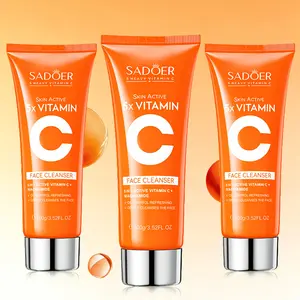 Facial Cleanser for Sebum Control & Repair -5X Vitamin C Face Wash with Niacinamide - Gentle Cleaning Moisturizing, 3.52 oz