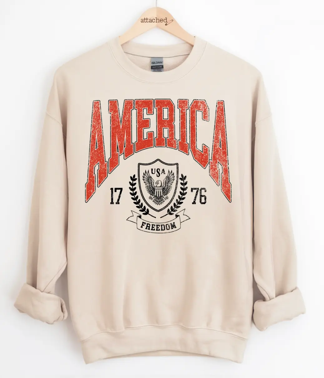 America Varsity Graphic Top America Varsity Graphic Top