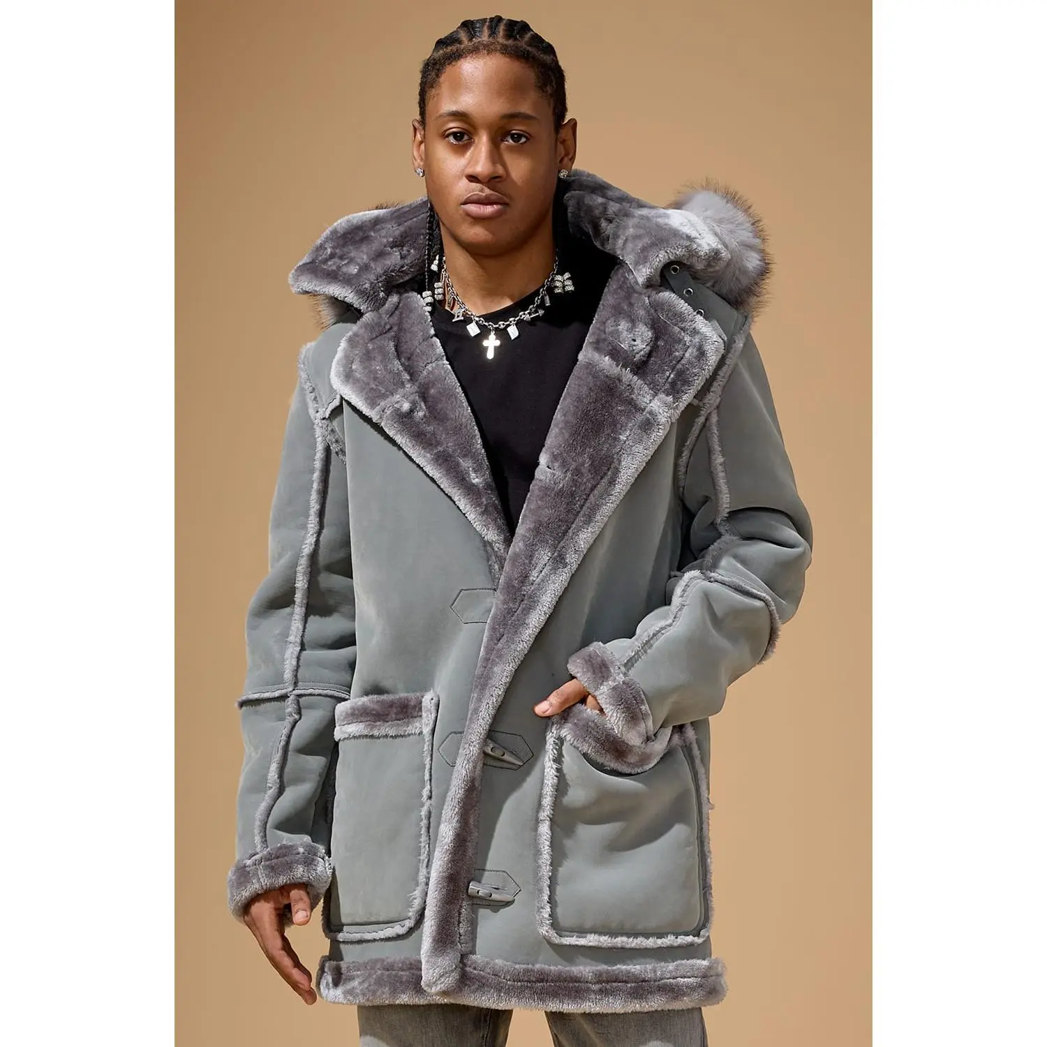 Denali Shearling Jacket (Charcoal)