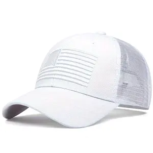 1pc Men's American Flag Baseball Cap, Outdoor Adjustable Mesh Hat Sun Protection Casual Hat for Spring And Autumn Travel Travel Seaside Party
