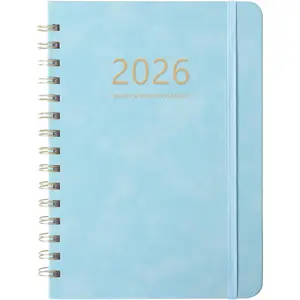 2026 Planner - Weekly and Monthly Planner 2026, Jan 2026 - Dec 2026, 6.4" x 8.5", Daily Planner Calendar Planner with Monthly Tabs, Elastic Closure, Pocket, Notes, Faux Leather Cover Yearly Agenda(Blue)