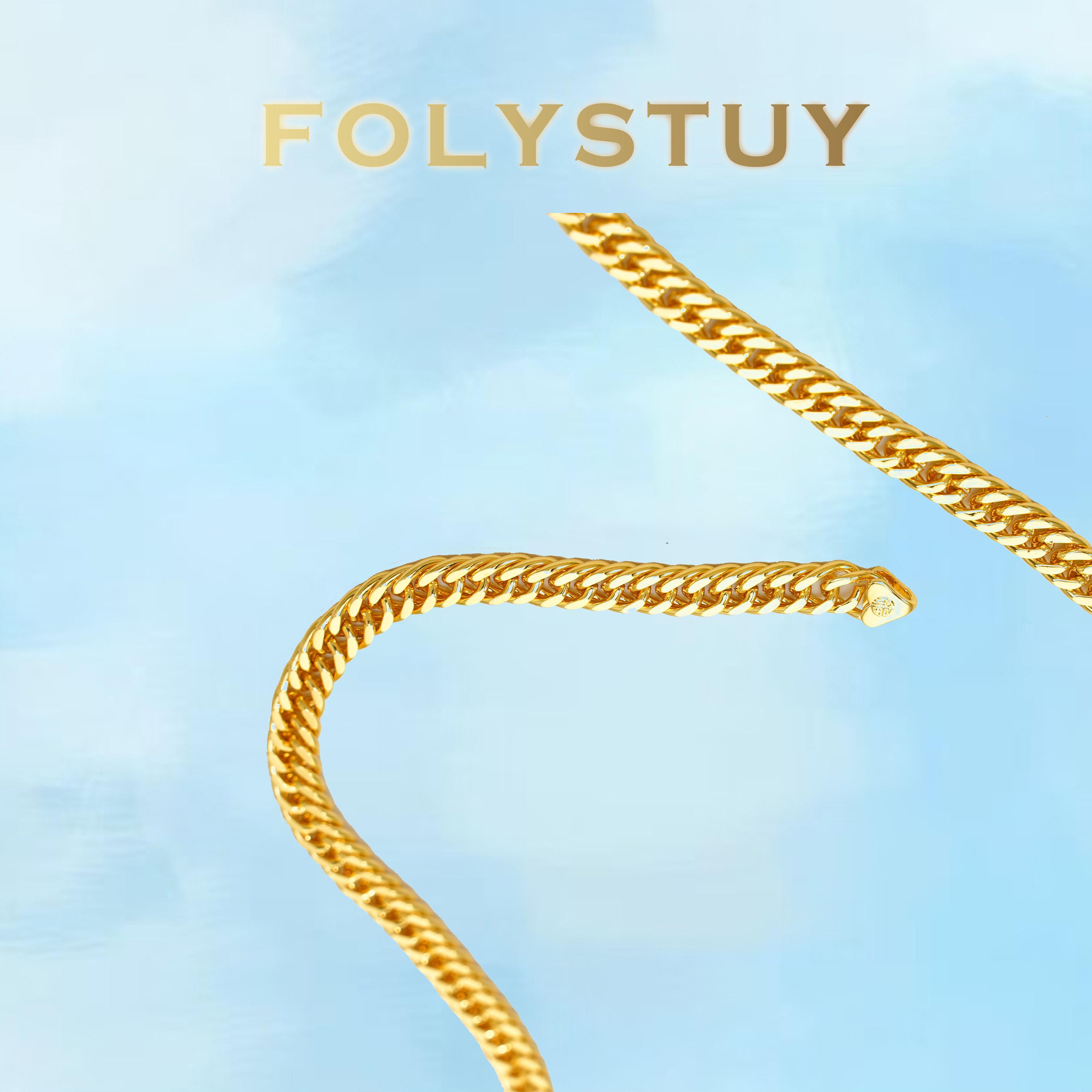 [FOLYSTUY (Y132)]27.5" Heavy Cuban Chain Necklace, 0.31" Width Timeless Statement Jewelry