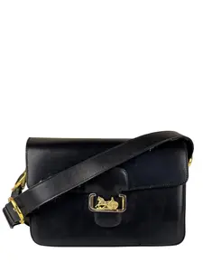 Pre-owned Celine Leather Shoulder Bags Vintage Black Shoulder Bag