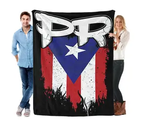 Puerto Rico flag pattern blanket, soft blanket, air-conditioned room blanket, warm nap blanket for home office travel
