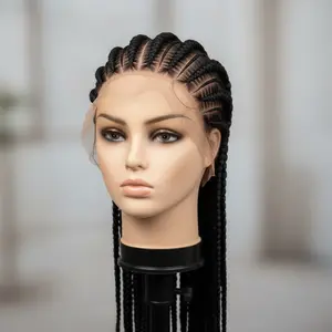 35in long Cornrow Braided Wig With Baby Hair