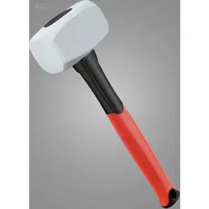 16 oz. Soft-Grip Rubber Mallet for Woodworking and Flooring, Double-Faced Non-Marring Hammer with Low Recoil, No Damage Tool for Camping and DIY Projects, Ergonomic Handle for Comfortable Use repair  tools soft grip rubber mallet