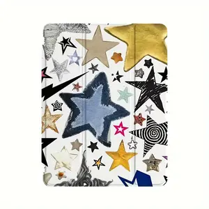 Star Puzzle Trifold Flip Faux Leather Case Tablet Protective Case For IPad Mini 4/ 5/ 6 for ipad Pro 2024 13 Inch/ 202/ 2021/ 2022 Full Screen/ for IPad Air2024/ Air7 2025/ for IPad 10/ 11 2022/ 2023/ 2025/ for IPad 2017/ 2018/ Air1/ Air2/ for IPad 2019/