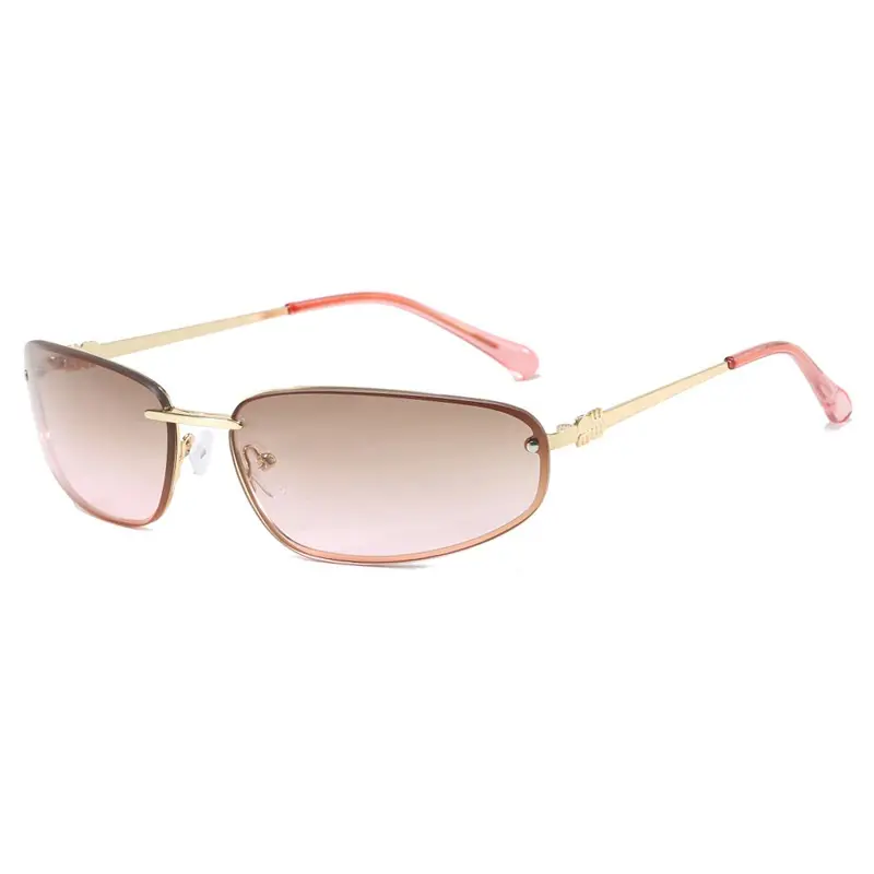 2026 Y2K High-End Oval Rimless Sunglasses for Women | UV400  display picture 3