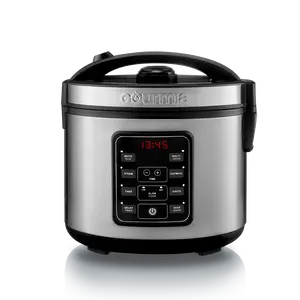 Gourmia Multifunction Rice Cooker (5 Qt/20 Cup Capacity) - Digital Controls, Nonstick Pot, Steam Tray, 6 Cooking Presets, Delay Timer, Keep Warm Function, Advanced Features for Convenience, Effortless Cooking with Precision