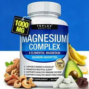 Premium Magnesium Blend Supplement with Multiple Magnesium Forms, Easy Absorption Formula, Supports Muscle Recovery Bone Strength & Healthy Body Functions, 90 Count Wellness Capsules Healthcare Fitness Dietary Vitamin Edible