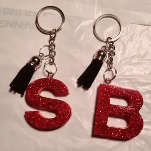 Letter or number keychain, zipper pull, backpack bling.
