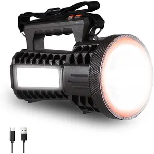 2000LM Rechargeable LED Lantern, Camping Essentials Flashlight,Stepless Dimming, 10000mAh Power , IP66 , Long Running Spot Light for Hurricane, Power Outages, Hiking
