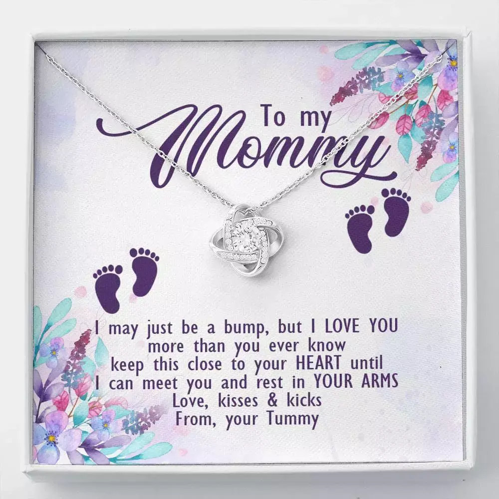 Mommy Jewelry Necklace, Mommy To Be Gifts For 1st Time Mom, To My Mommy Necklace Baby Bump, Gifts For Pregnant Women Mom To Be