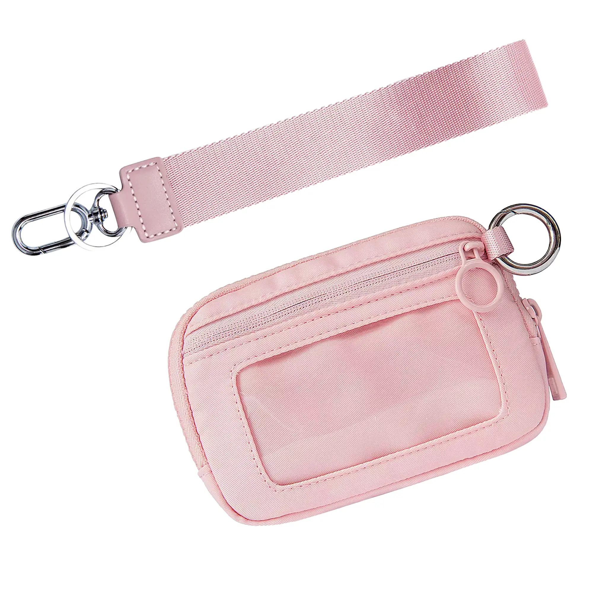 The Iris' Wallet 2nd Gen Or Dual Zipper Pouch Wallet, 5*3.5" The Iris Pouch Wristlet, Zippered Card Case With Id Window/Hand strap Christmas Gift
