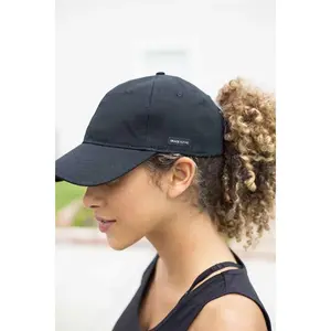 Black Satin-Lined Baseball Hat Black Satin-Lined Baseball Hat