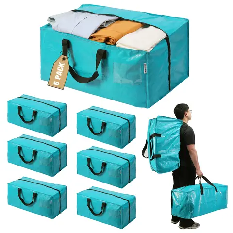 #toolupgrade WORKPRO  Extra Large Moving Bags with Zippers & Carrying Handles Backpack Straps, Heavy-Duty Storage Tote for Space Saving Moving Storage