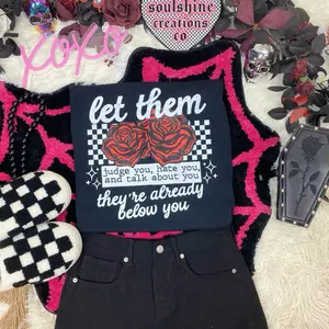 Let Them Tee Or Sweatshirt -Checkered Edgy Alternative Vibes-Unisex Top