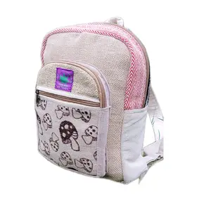 Natural mini hemp backpack eco-friendly handmade stylish unisex casual backpack Hiking, Traveling and many more