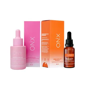 Onix Duo Reparador Facial Serum Vitamin C 30ml + Skincare Onix 30ml Hydrating & Nourishing Serum for Radiance Moisturize Lightweight Restore - Cleanser