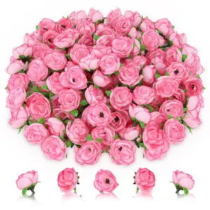 The Ultimate Bulk Crafting Kit! 30/50/100-Pack Mini Pink Rose Heads – 1.2" Artificial Flowers for Endless DIY, Wedding Decor, Party Arrangements & Home Decoration Bouquet, Decorative Bouquet, Artificial Bouquets