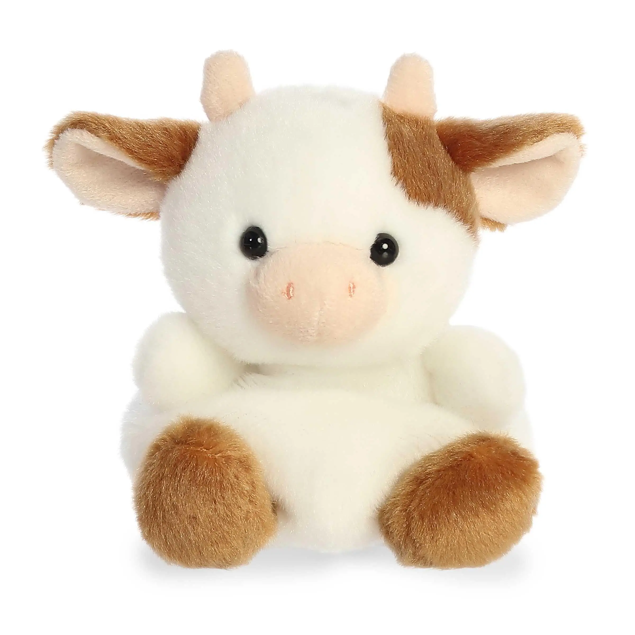 Aurora Palm Pals Caroline Brown Cow Stuffed Animal 5 Inch – Cute Collectible Plush Toy for Kids, Décor and Gifts