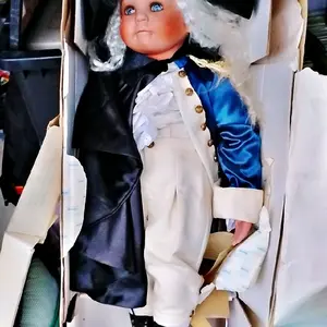 Creepy Vintage Numbered George Washington Doll