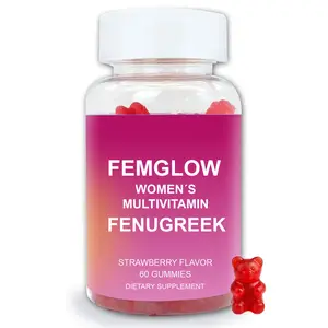 Fenugreek Gummies Multivitamin for Women – Fenugreek Supplement for Hair, Skin & Hormonal Balance Support – Vegan, Cruelty-Free, Strawberry Flavor – 60 Gummies