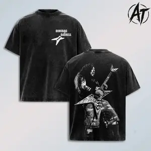 Vintage Dimebag Darrell Abbott Pantera 3.03 Washed Graphic T-Shirt – Heavy Metal Band Y2K Streetwear Tee, Retro Thrash Rock Concert Merch, Oversized Heavyweight Cotton Double Sided Unisex Shirt, Goth Grunge Music Fan Gift for Men Women