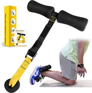 Nordic Hamstring Curl Strap, Supports Up to 420 Pounds for Hamstring Curls, Ab Workouts, and Spanish - Durable Home Fitness Equipment for Strength