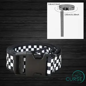 Checked Clip Fanny Pack Belt for Women - Fashion Accessory