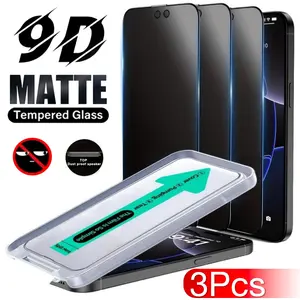 3-Piece Matte Privacy Protective Screen Protector Film, Compatible with iPhone Models, Smartphone, 9h Hardness Tempered Glass, Anti-Scratch, Anti-Fingerprint Protection Accessories