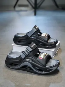 Men's Fashion Thick Sole Height-Boosting Slippers, Dual-Layer Eva Shock Absorption, Non-Slip, Quick-Dry, Ideal for Driving, Outdoor Activities