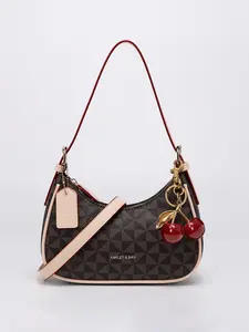 Classic Print Shoulder Bag, Women's Fashion Crossbody Bag, Elegant Commuter Bag, Lightweight Large Capacity, High-Quality Leather, Simple and Versatile, Handbag Crossbody Bag