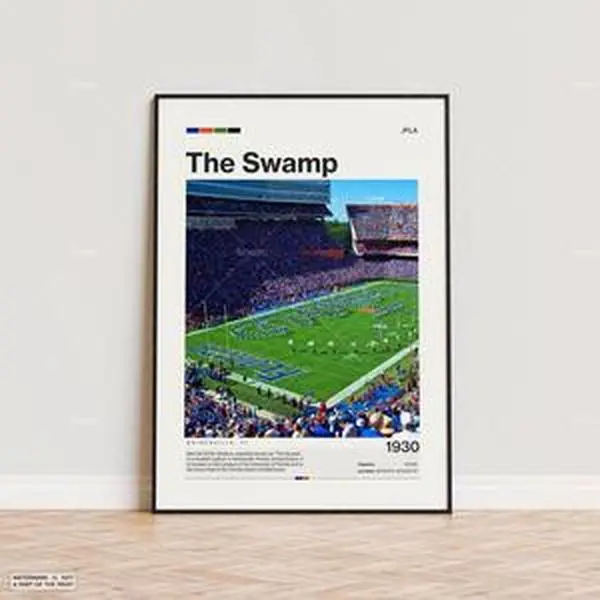 The Swamp Florida Gators Stadium Poster, Florida Gators Poster Print, NCAA Stadium Poster, NCAA Art, Sports Poster, Football Fan Gift