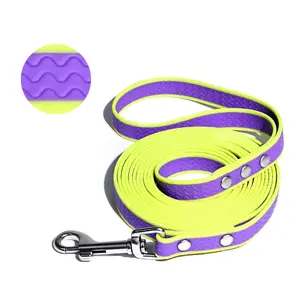 Dog Leash - Waterproof, Wavy Texture, 2-Tone Non-Slip Pet Walking Lead for Small, Medium, Large Dogs