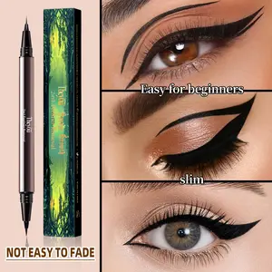 【The you】Ultra-Smooth Creamy Liquid Eyeliner | 2-in-1 Dual Tip | Weightless, Waterproof & 24H Long-Lasting