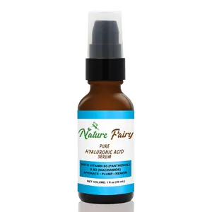Nature Fairy Pure Hyaluronic Acid Serum with Vitamin B5 & B3 Niacinamide Hydrate Plump Renew 1 FL OZ Clean Fast-Absorbing Plant-Based Ingredients