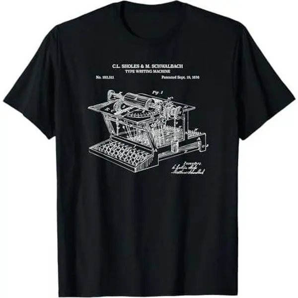 Sholes & Glidden Patent Art Typewriter T-Shirt T-Shirt