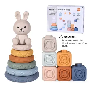 Stacking Toy for Kids, Colorful Animal Stacking Blocks, Sensory Training Toy, Perfect Gift for Holidays, Unisex Design