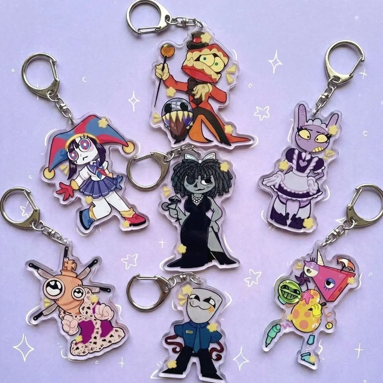 The Amazing Digital Circus Keychains, Acrylic Keychains