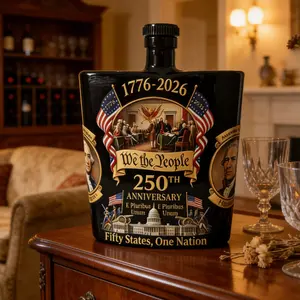 250th Anniversary Whisky Bottle, "We the People" Whisky Decanter, 250th Anniversary Private Collection Bottle, Father's Day Scotch Whisky, Bourbon Whisky, or Wine.Barware, Drinkware