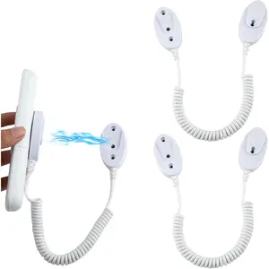 Remote Leash Control Holder with  , Retractable Tidy Anti-lost Rope Organizer Easy Installation  Suitable for Projector TV Fan and Air Conditioner Remotes (2Pcs White, S)