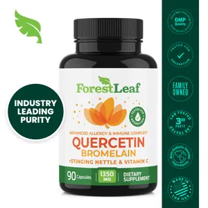 ForestLeaf - Quercetin 500mg - Quercetin with Bromelain, Vitamin C & Stinging Nettle 90 Veggie Capsules - Advanced Quercetin Supplement - Immune Complex