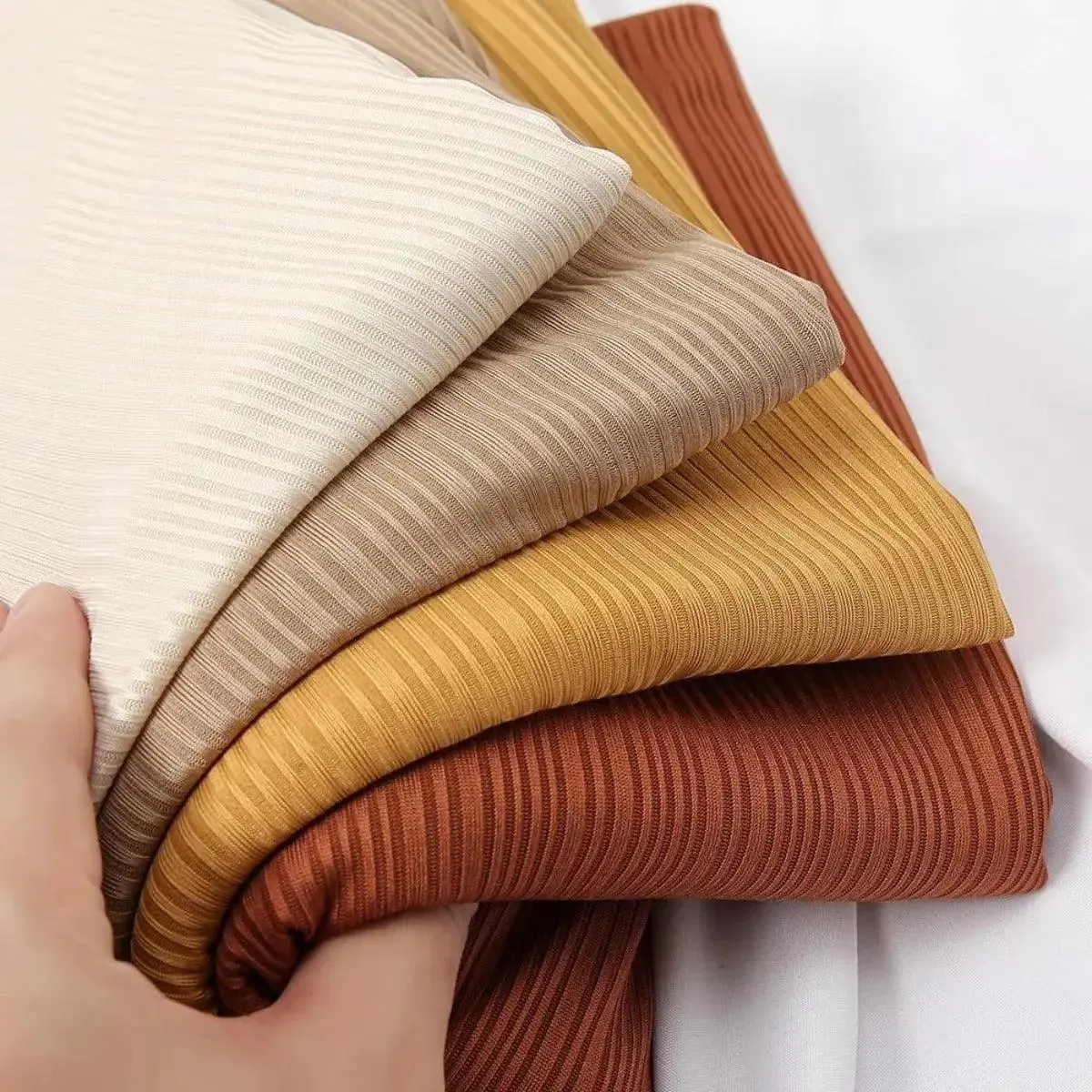 Crinkled Jersey Head Scarf for Women, Soft Solid Color Modesty Hijab Wrap for Casual Wear, Lightweight Breathable Free Size Fabric