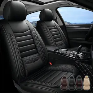 Car Seat Covers Automotive Seat Protectors Waterproof, Premium Nappa Leather Seat Cover Car Accessories, Breathable Front and Rear Car Seat Covers Universal Fit for Most Cars Sedans SUV Pick-ups