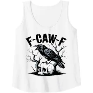 [Sale Up To 45%] - Black Crow F-Caw-F Tank Top, Funny Black Bird Lover Sleeveless Tee